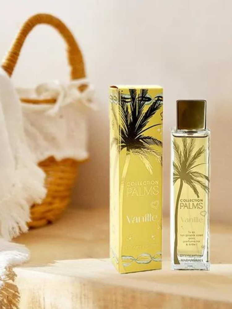 Parfum Madamirma eau d'été parfumée Palms vanille 100ml. Mademoiselle Louise.