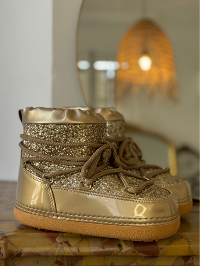 Boots MOON gold paillettes