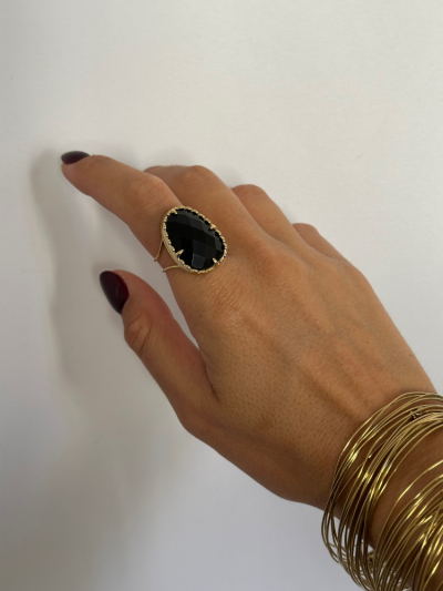 Bague JADE noir