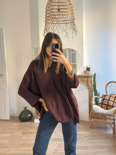 Pull YOHAN bordeaux