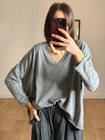 Pull GANACHE gris