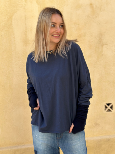 T-shirt NINETTE loose marine