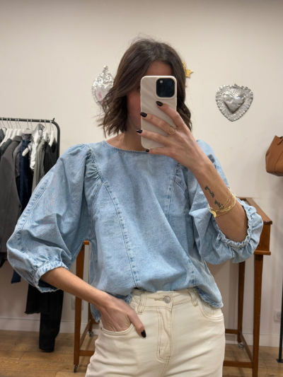 Blouse LAYA bleu jean