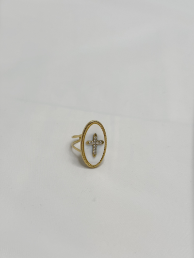 Bague AMY nacre blanc