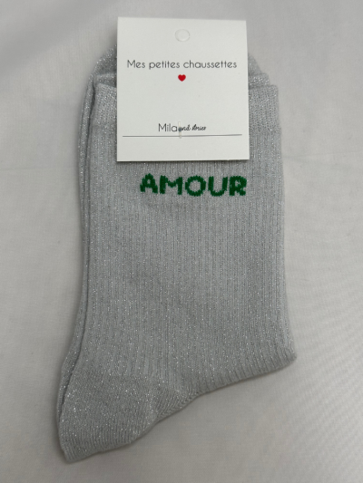 Chaussettes AMOUR gris