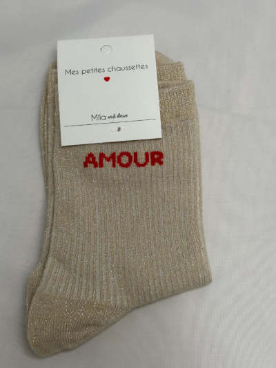 Chaussettes AMOUR beige