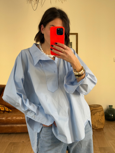 Blouse LARA bleu ciel