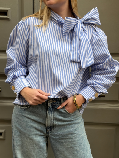 Blouse NIKI bleu rayée