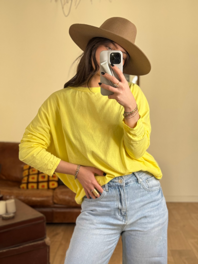 T-shirt NINETTE loose jaune