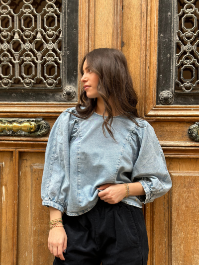 Blouse LAYA bleu jean