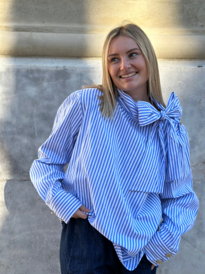 Blouse NIKI bleu rayée