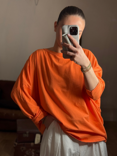 T-shirt NINETTE loose orange