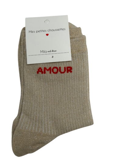 Chaussettes AMOUR beige